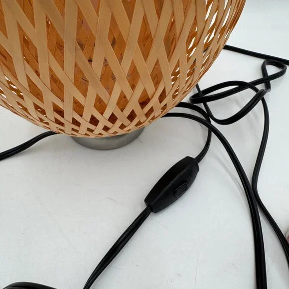 Ikea BOJA Table lamp, bamboo/handmade 16  Boho bohemian